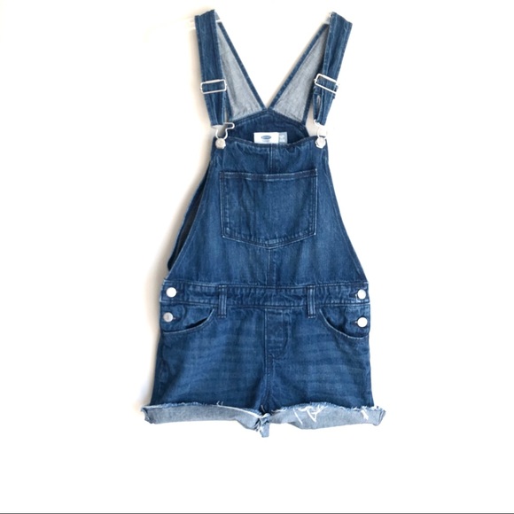 Old Navy | Denim Jean Short Bib Overalls - Picture 1 of 7